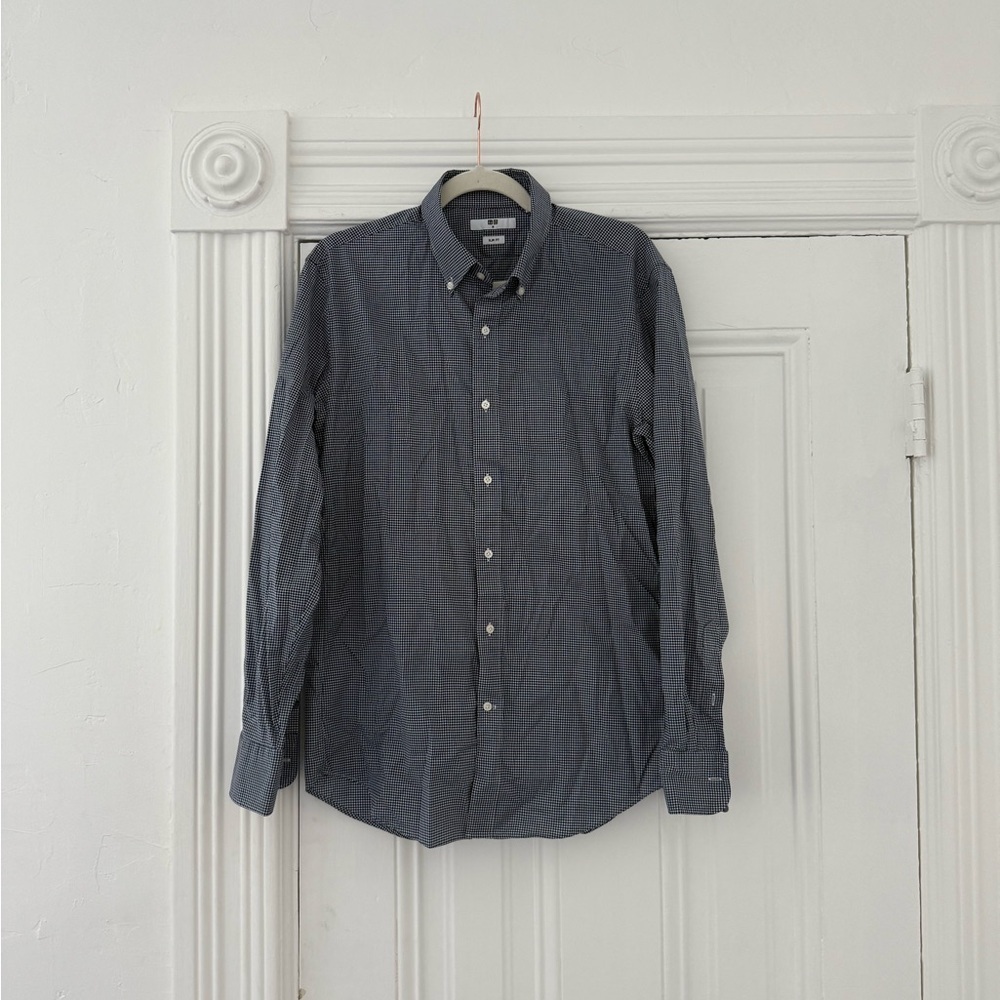 🦊 Men's Blue Button-Down Shirt